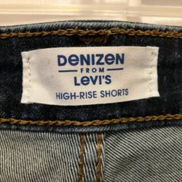 Levi's Denizen Cuffed High-Rise Shorts size 10 - Picture 3 of 5